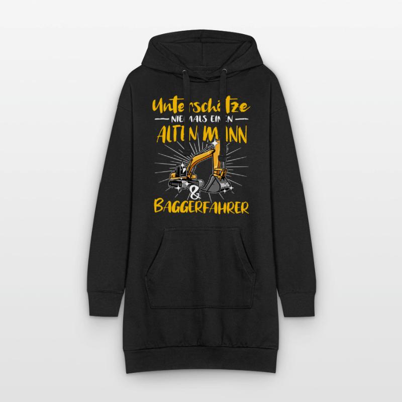 Baggerführer Bagger Baggerfahrer Hoodie-Kleid