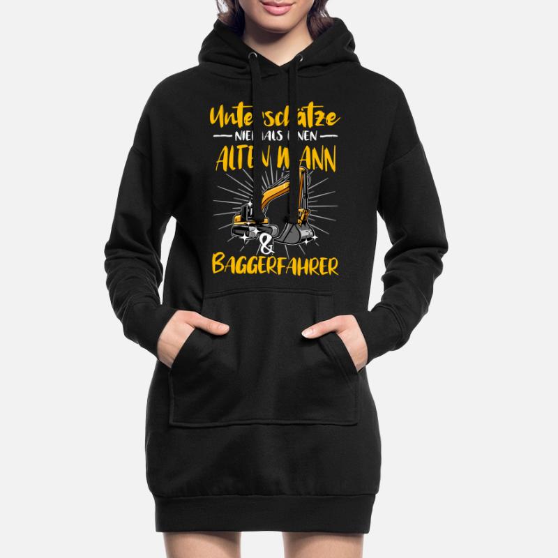 Baggerführer Bagger Baggerfahrer Hoodie-Kleid
