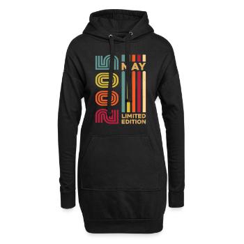 Mai 2005 Anniversaire Mai 2005 Rétro Vintage - Sweat-shirt à capuche long Femme - noir - Devant