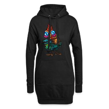 Lustiger Hahn Hühner Zucht Huhn Liebhaber - Hoodie-Kleid - Schwarz - Vorne