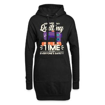 Quilten Geschenk Nähen Stricken Quilter - Hoodie-Kleid - Schwarz - Vorne