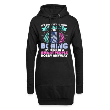 Quilten Geschenk Nähen Stricken Quilter - Hoodie-Kleid - Schwarz - Vorne