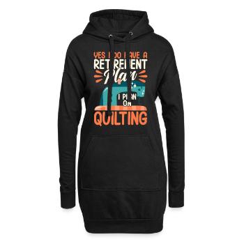 Quilten Geschenk Nähen Stricken Quilter - Hoodie-Kleid - Schwarz - Vorne