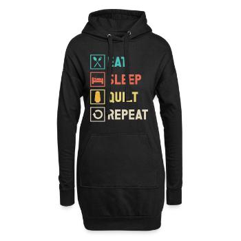 Quilten Geschenk Nähen Stricken Quilter - Hoodie-Kleid - Schwarz - Vorne