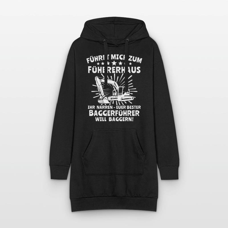 Baggerführer Bagger Baggerfahrer Hoodie-Kleid
