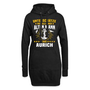 Aurich Unterschätze Auricher Mann - Hoodie-Kleid - Schwarz - Vorne