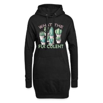 Succulentes drôles disant ce que le fucculent - Sweat-shirt à capuche long Femme - noir - Devant