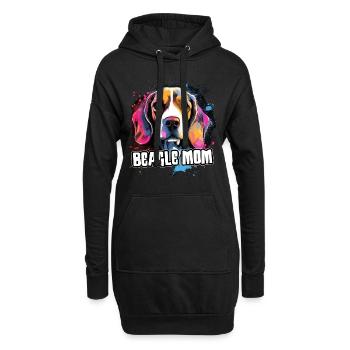 Beagle Dog Cadeau Dire - Sweat-shirt à capuche long Femme - noir - Devant