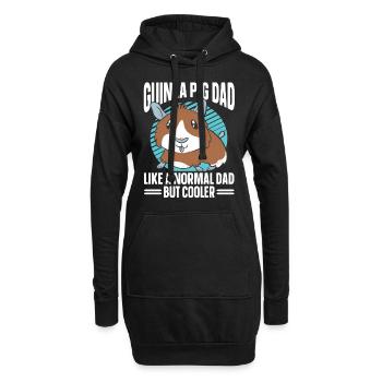Meerschweinchen Geschenk Haustier Meerschweinchen - Hoodie-Kleid - Schwarz - Vorne