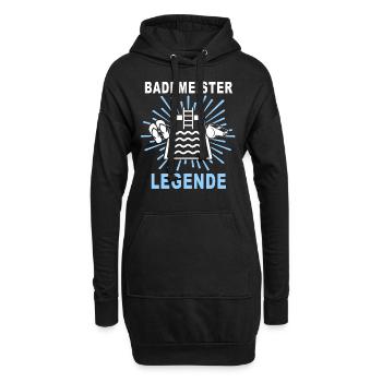 Bademeister Schwimmmeister - Hoodie-Kleid - Schwarz - Vorne
