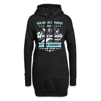 Ueckermünde Sprüche Ueckermünder Spruch - Hoodie-Kleid - Schwarz - Vorne