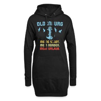 Oldenburg Sprüche Oldenburger Spruch - Hoodie-Kleid - Schwarz - Vorne