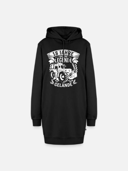 Landwirt Geschenk 18. Geburtstag 18 Jahre - Hoodie-Kleid - Schwarz