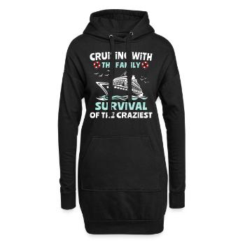 Kreuzfahrt Familie Seereise - Hoodie-Kleid - Schwarz - Vorne