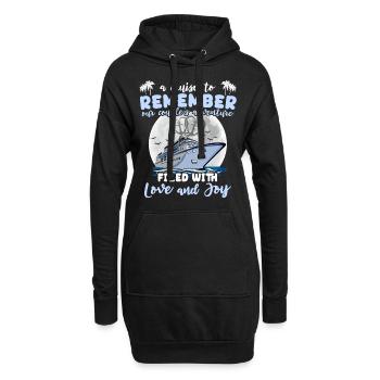 Kreuzfahrt Paar Seereise Kreuzfahrtschiff - Hoodie-Kleid - Schwarz - Vorne