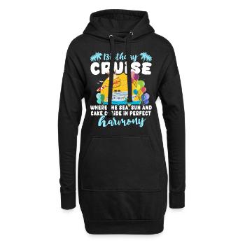 Kreuzfahrt Geburtstag Seereise - Hoodie-Kleid - Schwarz - Vorne