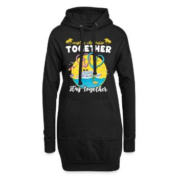 Mariage croisière - Sweat-shirt à capuche long Femme - noir - Devant