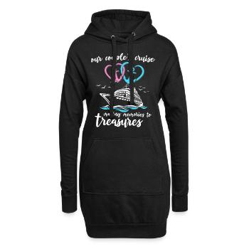Kreuzfahrt Ehepaar - Hoodie-Kleid - Schwarz - Vorne