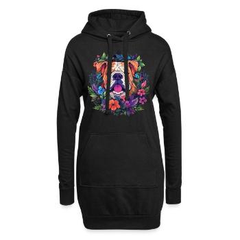 Englische Bulldogge Hund Geschenk - Hoodie-Kleid - Schwarz - Vorne