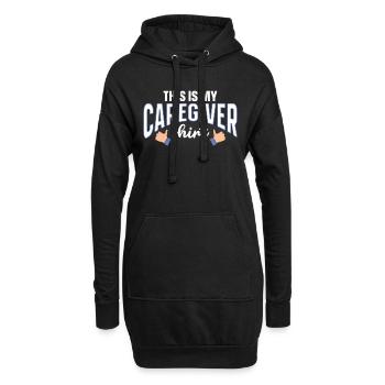 Infirmière soignante - Sweat-shirt à capuche long Femme - noir - Devant