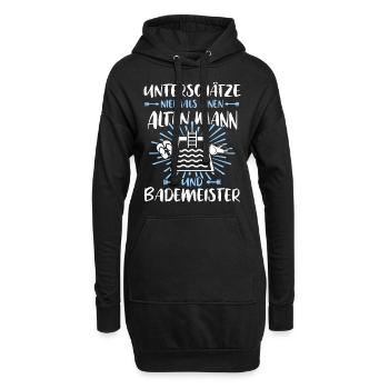 Schwimmmeister Bademeister - Hoodie-Kleid - Schwarz - Vorne