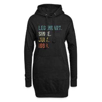 60 Geburtstag 60 Jahre Legendär seit Juli 1963 - Hoodie-Kleid - Schwarz - Vorne
