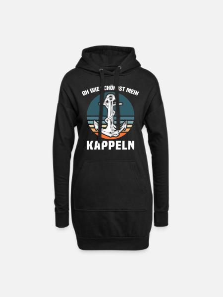 Kappeln Kappelner Spruch - Hoodie-Kleid - Schwarz