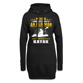 Kayak Sous-estimer les kayakistes - Sweat-shirt à capuche long Femme - noir - Devant