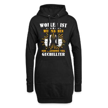 Machen Wollen - Hoodie-Kleid - Schwarz - Vorne