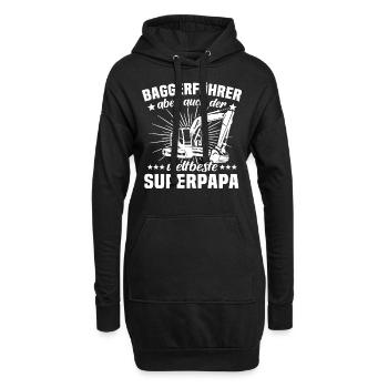 Baggerfuehrer Papa Baggerfahrer Vatertag - Hoodie-Kleid - Schwarz - Vorne