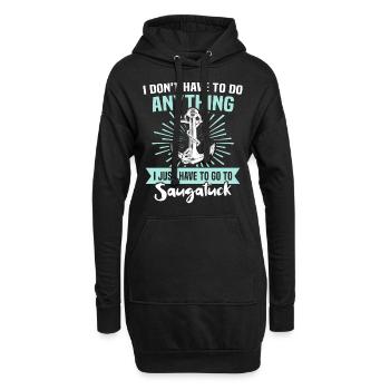 Saugatuck Michigan - Hoodie-Kleid - Schwarz - Vorne