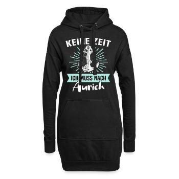 Aurich Sprüche - Hoodie-Kleid - Schwarz - Vorne