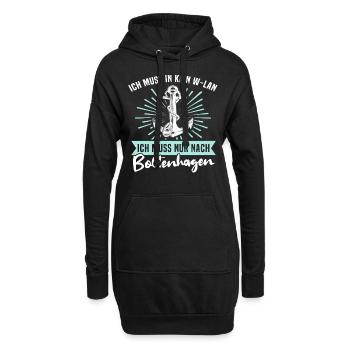 Boltenhagen Sprüche - Hoodie-Kleid - Schwarz - Vorne