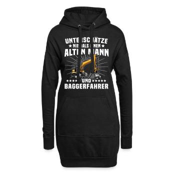 Baggerführer Geschenk - Hoodie-Kleid - Schwarz - Vorne