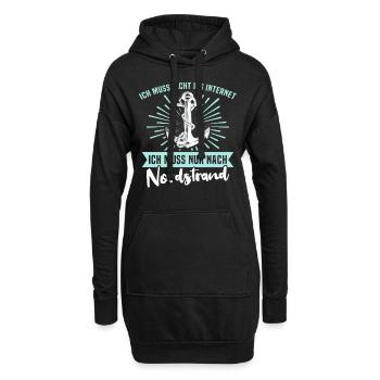 Nordstrand Sprüche - Hoodie-Kleid - Schwarz - Vorne