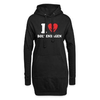 I Love Boltenhagen Liebe Boltenhagener - Hoodie-Kleid - Schwarz - Vorne