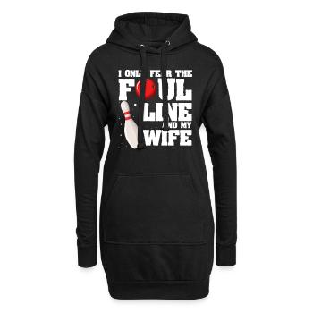 Bowling Wife - Hoodie-Kleid - Schwarz - Vorne