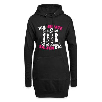 ich heirate die sind nur zum saufen da - Hoodie-Kleid - Schwarz - Vorne