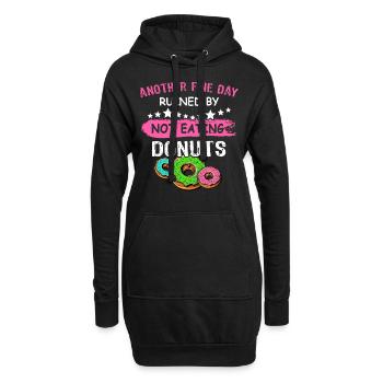 Donut Doughnut - Hoodie-Kleid - Schwarz - Vorne