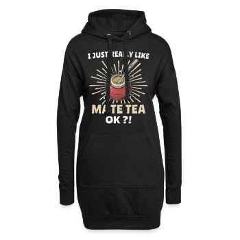 Mate Tee Teetrinker - Hoodie-Kleid - Schwarz - Vorne