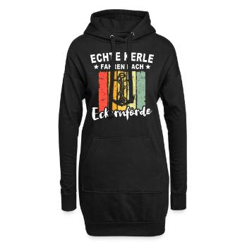 Witzige Eckernförde Sprüche - Hoodie-Kleid - Schwarz - Vorne