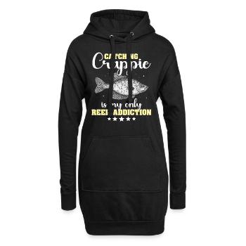 Sonnenbarsch Angeln Crappie Fishing - Hoodie-Kleid - Schwarz - Vorne