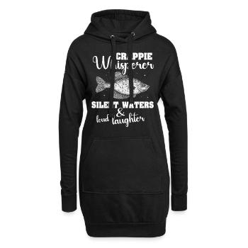 Pêcheurs à la ligne de poisson-lune - Sweat-shirt à capuche long Femme - noir - Devant
