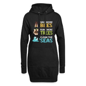 Environnementalistes du Jour de la Terre sur le changement climatique - Sweat-shirt à capuche long Femme - noir - Devant