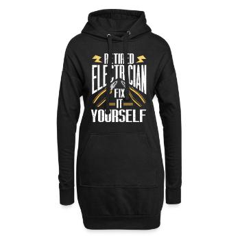 Elektriker Im Ruhestand Geschenk Elektriker - Hoodie-Kleid - Schwarz - Vorne