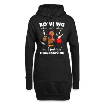 Bowler Turquie Bowling - Sweat-shirt à capuche long Femme - noir - Devant