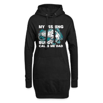 Mein Angelkumpel Nennt Mich Papa Fisherman Fishing - Hoodie-Kleid - Schwarz - Vorne