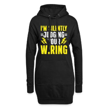 Elektriker Geschenk - Hoodie-Kleid - Schwarz - Vorne
