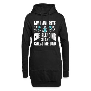 Pom-pom girl Cheerleading Cheerleading Papa - Sweat-shirt à capuche long Femme - noir - Devant