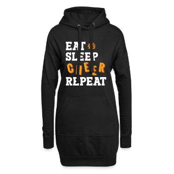 Cheerleader Cheerleading Cheer - Hoodie-Kleid - Schwarz - Vorne